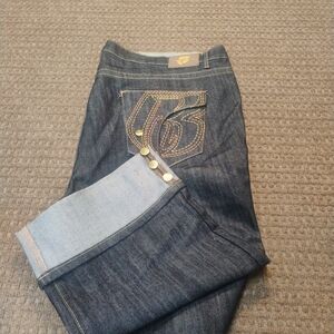 VTG Ruff Ryders Baggy Denim Shorts Sz 24 Y2K 90s Hip Hop Embroidered Skater 2000